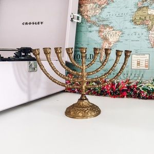 Brass Hanukkah Menorah